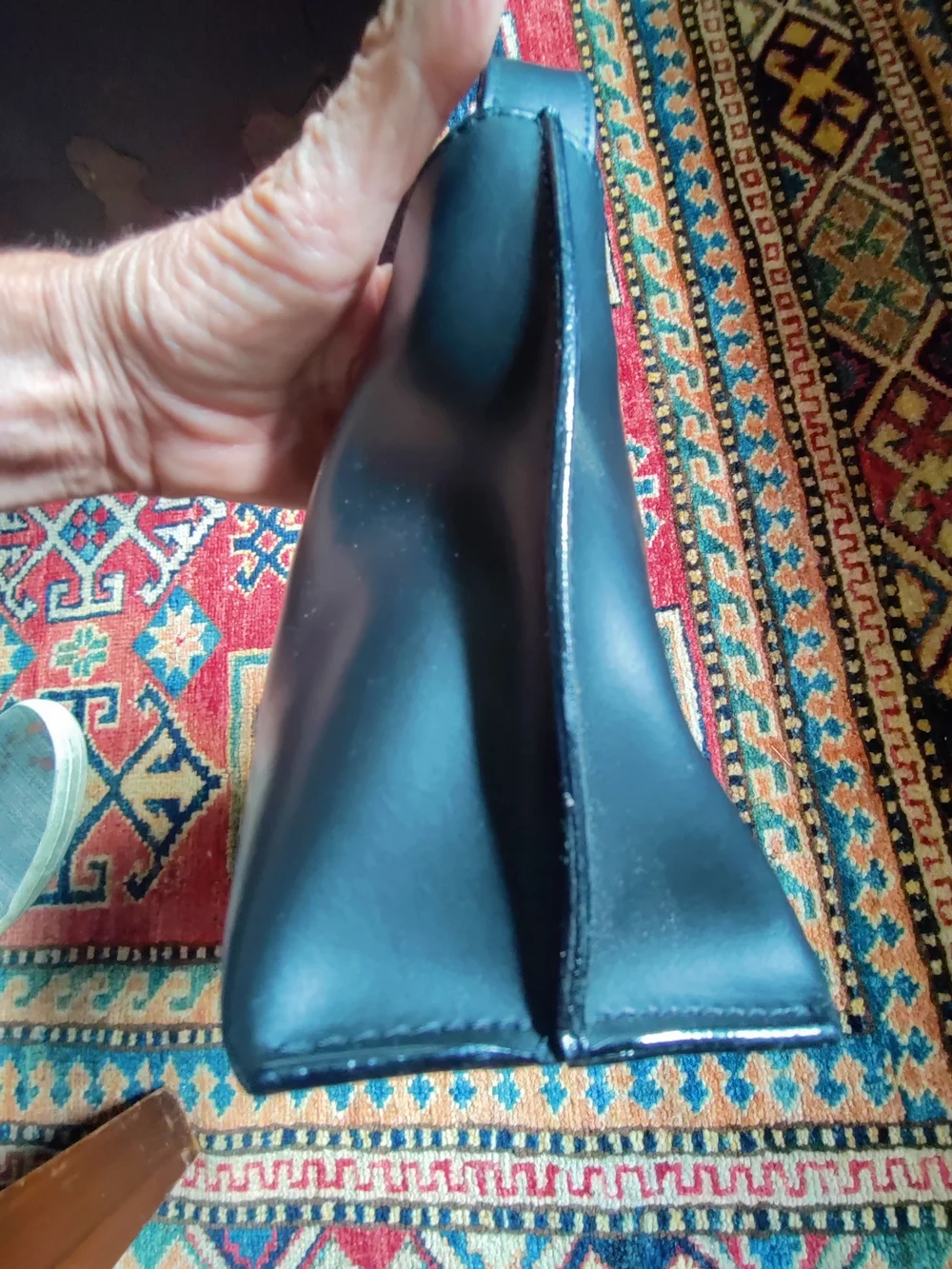 Furla Black  Shoulder Bag with Sculpted Black Closure